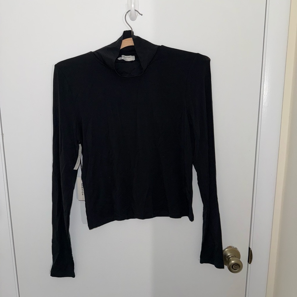 NWT Aritzia Babaton Everyday MockNeck - Black - Size M